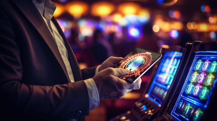 Antarmuka permainan slot Nolimit City dengan tema grafis modern